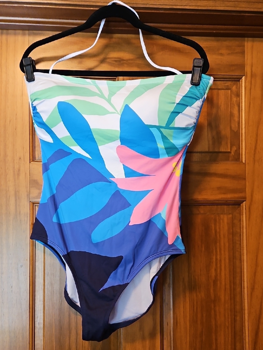 Tommy Bahama Paloma Palms Strapless Bathing Suit Size 16